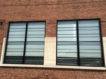 Close-up of windows at The Coke Building at Scott's Addition in Richmond, VA - Aluminum Windows by Northern Building Products