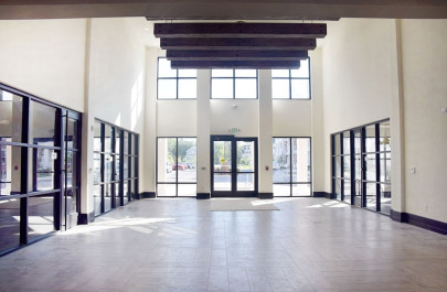Image of interior commercial glass doors on Aeroseal Commercial Windows and Storefront's website.