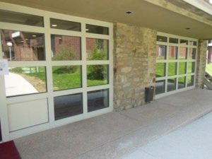 commercial glass window installation