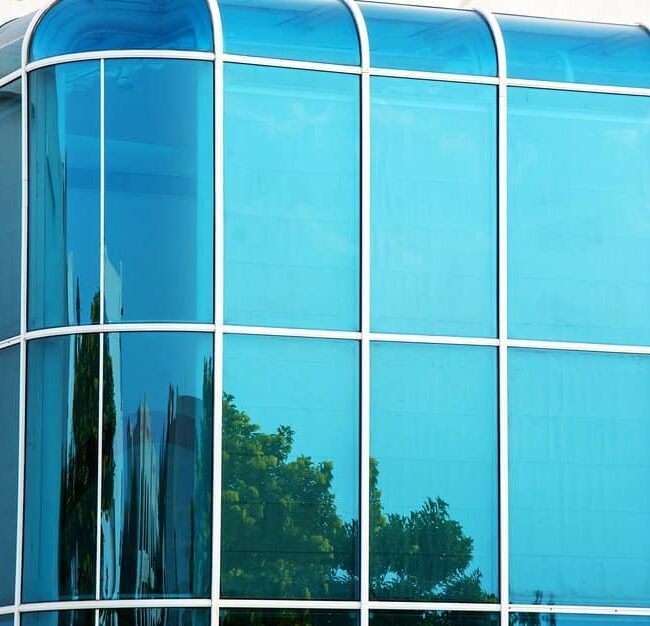 Image of a glass wall on Aeroseal's website