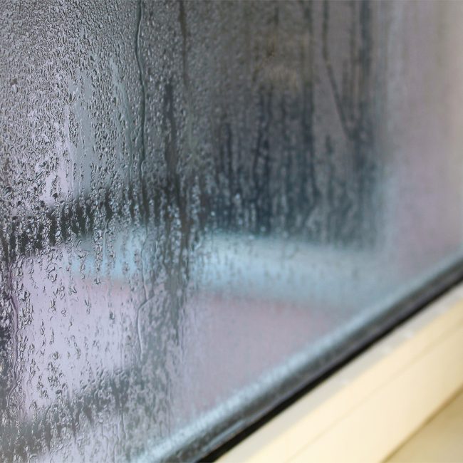 Image of condensation on a window
